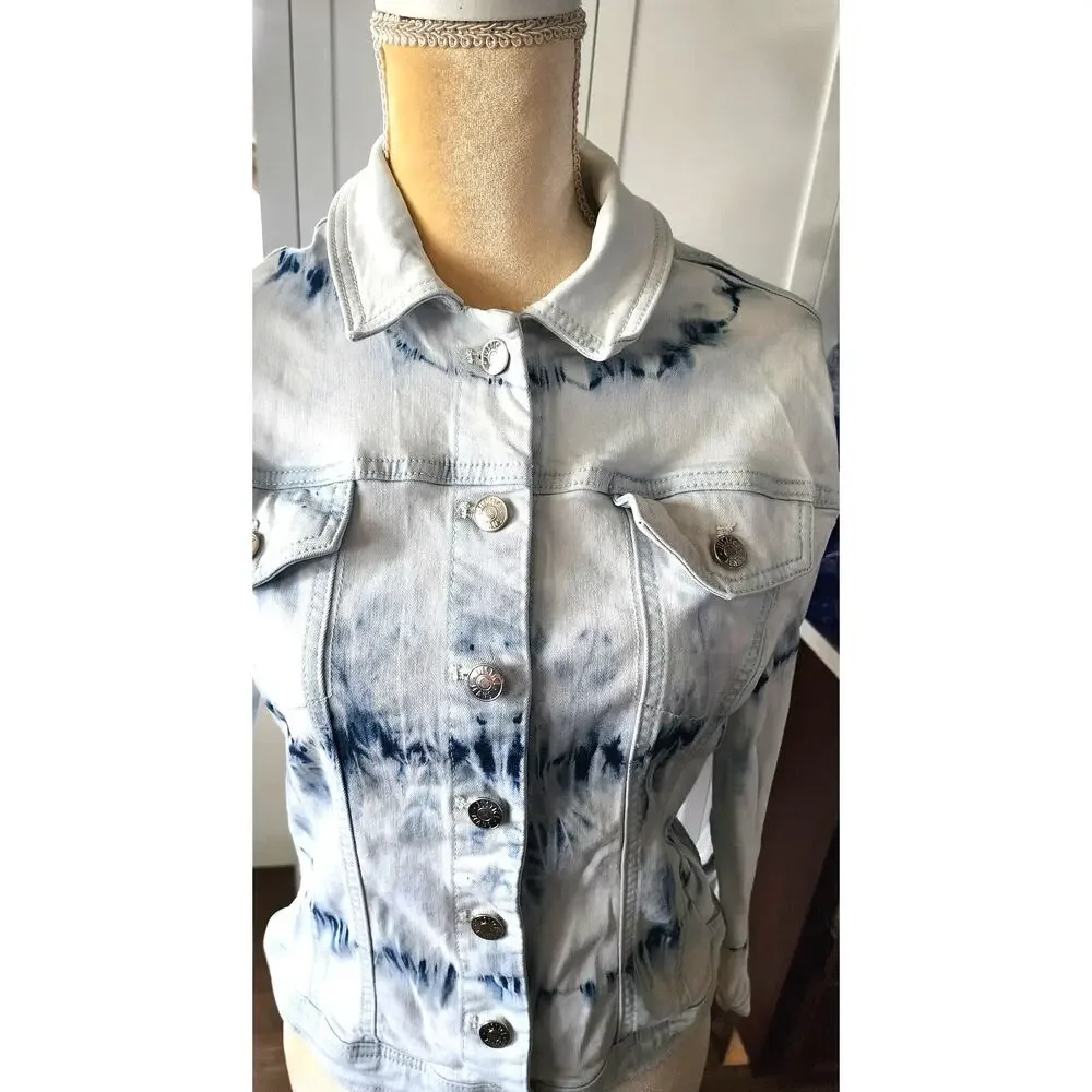 Justice Girls Tie Dye Denium Jean Jacket 14/16